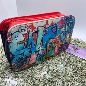 At this Point graffiti graphic purse clutch crossbody